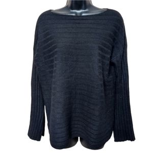 Saks  Fifth Avenue Cashmere ribbed boat neck sweater
